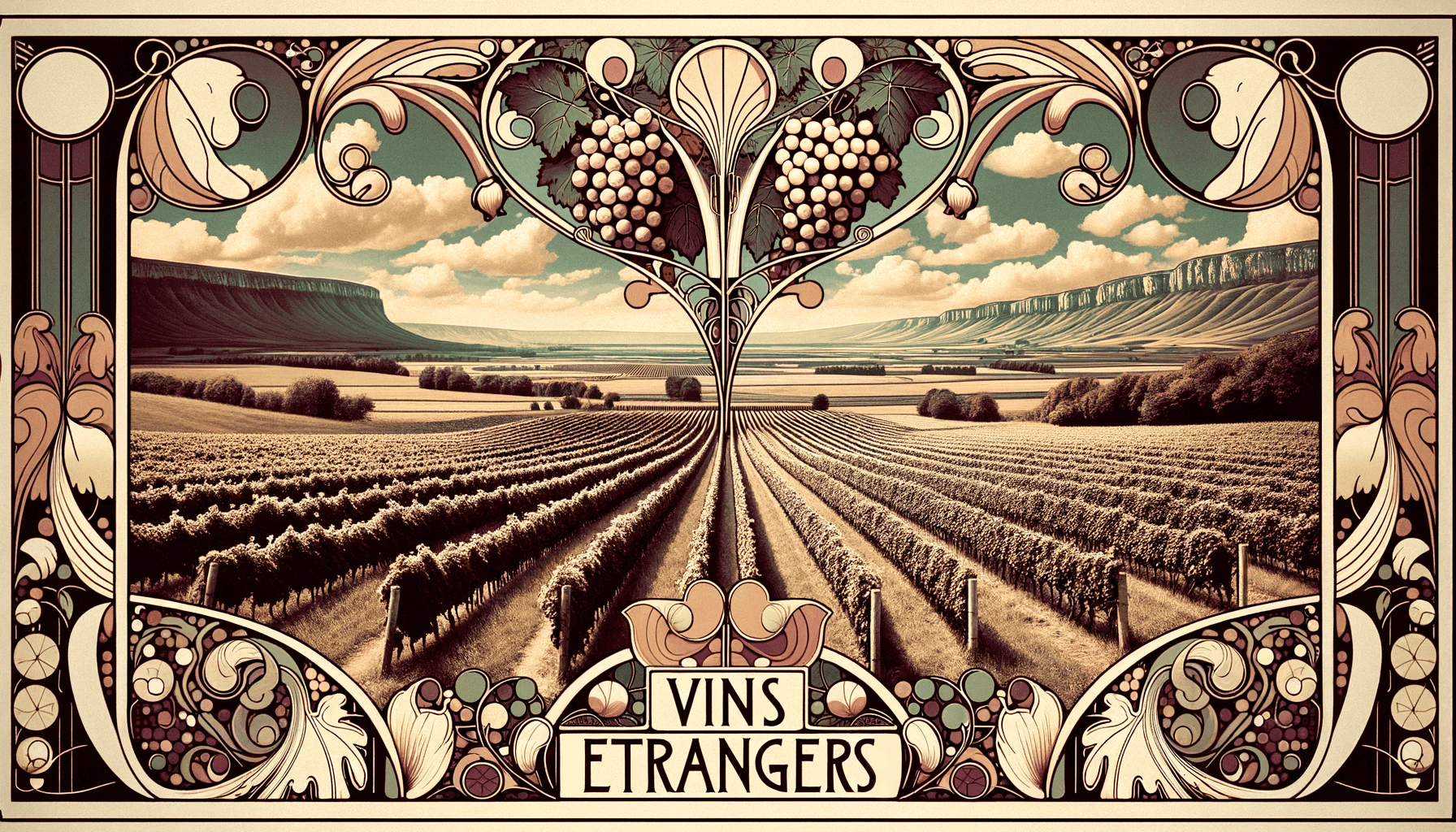 vins-etrangers-autour-d-un-verre-illustration-art-nouveau